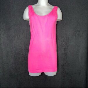 Women's XL Pink Dynamic Sleeveless Activewear Slim Fit Tank Top - Reebok